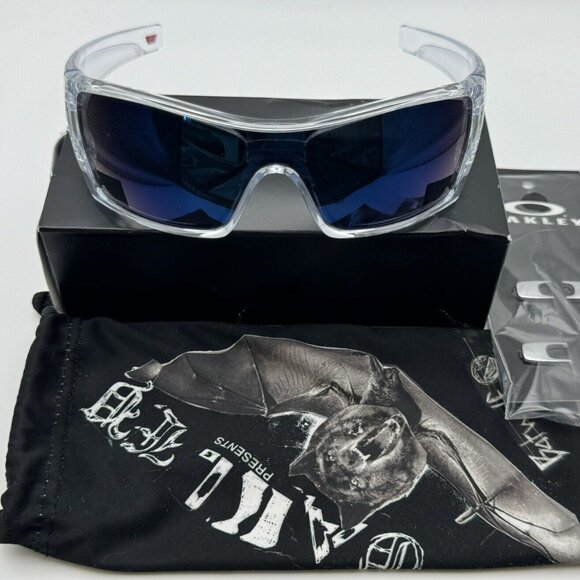 OAKLEY BATWOLF OO9101-07 Polish Clear Frame / Ice Iridium Lens - Picture 1 of 5